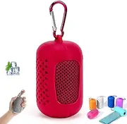 Subscrsidewa Festivalment Portable Cooling Towel-Soft & Breathable Ice Towel for Neck and Face,Cooling Towel with Silicone Storage Bag, Fast Drying Lightweight Chilly Pad Coolings Travel Towels (I)