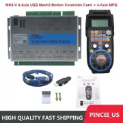 4-Axis USB Mach3 Motion Controller Card 2MHz Breakout Board MK4-V + 4-Axis MPG