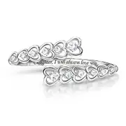 'Hugs For My Daughter' White Topaz Wrapping Ring