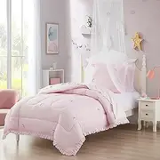 Kids Bedding Set Bed in a Bag for Boys and Girls Toddlers Printed Sheet Set and Comforter, Twin, Rainbow Unicorn