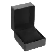 Single Watch Case, PU Leather Watch Storage Box, Black, Matte Finish