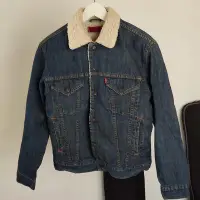 在飛比找Yahoo!奇摩拍賣優惠-Levis jeans denim jacket 絨毛鋪棉 