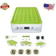 Waterproof Twin Inflatable Mattress with Safety Edges and Built-In Pump