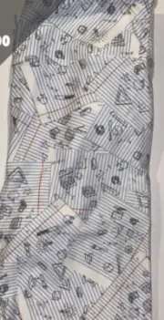 LuLaRoe OS Notebook Scribble Leggings - White Background - NWOT