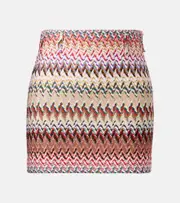 [Missoni] Missoni Zigzag lamé miniskirt UK 14 multicoloured