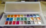 30Pcs 1ml Glitter Metallic Pearl Solid Water Color Paint Set Macaroon Watercolor