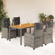 Outdoor Furniture Sets Poly Rattan Dining Set, Patio Chairs, Table, Chair, Garden, Outdoor for Porch and Balcony