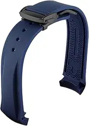 [KAVJU] 20mm 22mm Curved End Rubber Watch Band for Omega Seamaster Watch Straps with Folding Buckle Luxury Bracelets Silicone Watchbands