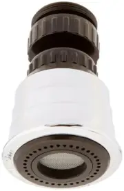 LDR 500 2180BK Dual Thread Swivel Chrome/Black Aerator