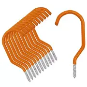 12PCS Orange Heavy Duty Bike Storage Hooks Bicycle Wall Mounted Hooks Large S...