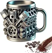 Stainless Steel Mugs - 300ml Stainless Steel Cup | Leakproof Engine Design Double-Wall Vacuum Flask Water Bottle for Hiking Car Gym Camping Outdoor
