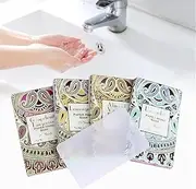 8 Boxes (800 Sheets) Portable Mini Paper Soap, Disposable Soap Paper Boxed Travel Soap Paper Washing Hand Bath Clean Scented Slice Sheets