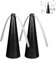 2 PCS Bug Fan Fly Deterrent with Holographic Blades to Clear Bugs,Portable Food Fly Fans Picnic for Indoor Outdoor Meal to Party,Food Fan to Keep Flies Away,Fans for Outdoor Table