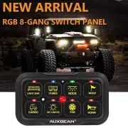 AUXBEAM AR-820 RGB 8 Gang Switch Panel bluetooth LED Light Electronic Relay (for: Audi)