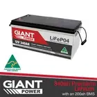 Giant 340AH 12V Lithium Deep Cycle Battery