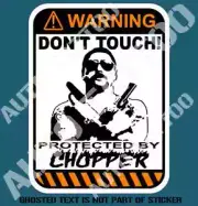 CHOPPER READ WARNING DECAL STICKER CAR TRUCK VAN TOOLBOX TOOLS DECALS STICKERS