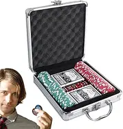 Counting Counters Poker Chips | Professional Poker Chips Poker Sets | Poker Chips Set with Aluminum Case for Texas Hold'em Blackjack Card Club