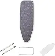 Cotton Cover for Ironing Board with Padding 54x15in Replacement Ironing Board Cover Heat Reflective Ironing Board Cover with Pull Bungee Cord(Lozenge)