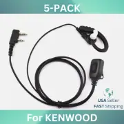 5x G-Hook Earpiece w/ PTT for Kenwood & Baofeng Radios TK-2400 UV-5R H-777 KPG