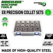ER 25 Spring Collet Set, 15 Pieces, 2MM - 16MM Range, (0.0003) T.I.R., Top Quali