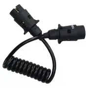 Trailer Light Electrics 1.5m Curly Extension Cable Lead Male to Male 7 Pin PLugs