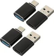 4pcs USB Type-c to USB 3.0 Adapter Aluminum Shell USB to USB c Converter for Phone Laptop Tablet and Play OTG Adapter