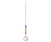 Crystal Lighting Ball Pendant Color Bead Ornament DIY Crystal Ornament Ornament Pendant Bead Curtain-30mm Lighting Ball Colorful Pendant--Transparent