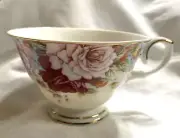 GRACE TEAWARE Porcelain Floral Pink Purple Rose Teacup
