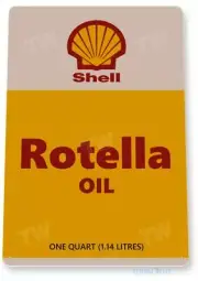 SHELL OIL 11 X 8 TIN SIGN AUTO AUTOMOBILE MECHANIC ADVERTISEMENT ROTELLA GAS