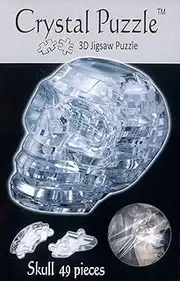 Jeruel Skull 3D Crystal 48 Pieces Jigsaw Puzzle, Clear