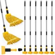 Thyle 6 Pack Stainless Steel Commercial Mop Handle for Floor Cleaning, 3 Sect...