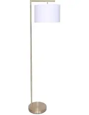 [Sarantino] Modern Arc Floor Lamp In Brass Finish