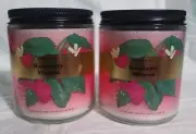 Bath And Body Works Set Of 2 Raspberry Mimosa 7 oz. Single Wick Candle