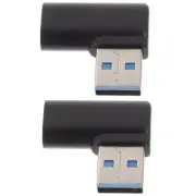 2pcs USB 90 Degree Adapter Right Angle USB 3.0 Male To USB-C Female Extender