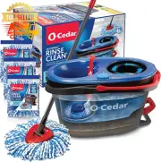 EasyWring RinseClean Spin Mop & Bucket System - 3 Extra Refills, Grey