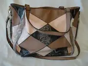 Ladies Womens Multi Color Patchwork Tote Bag Handbag Large Tote Ladies Handbag