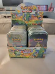2021 Pokemon Celebrations Complete 8 Mini Tin Set & Display Box (Sealed)