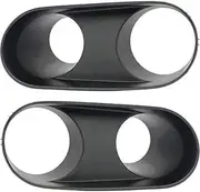 [DAT AUTO PARTS] Pair Left Driver and Right Passenger Side Fog Light Cover Bezel Replacement for 2003-2004 Ford Mustang Cobra Black Textured Set of 2 FO2598107 FO2599107 2R3Z15B438BA 2R3Z15B438AA