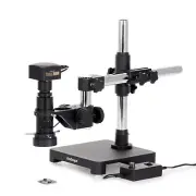 AmScope H800 0.7X-5X Zoom LED Microscope w 1-Arm Boom Stand+ 10MP Camera USB 3.0