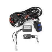LED Light Bar Wiring Harness Kit 1-Lead w/ Wireless Control Strobe Switch Remote