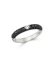 Bloomingdale's Fine Collection Black & White Diamond Band in 14K White Gold