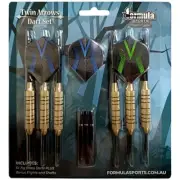 Formula Sports Twin Arrows 21g Brass Barrel Darts Set Tempered Steel Points