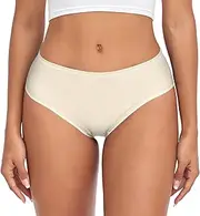 [RPLIFE] Snow Ladies Panties Briefs, Women's Breathable Underwear, Spandex Underwear Women Briefs, Papaya Whip, Small