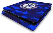Official Chelsea Football Club Camouflage Mixed Logo Vinyl Sticker Gaming Skin Decal Cover Compatible with Sony PlayStation 4 PS4 Slim Console