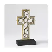 Unity Cross® Frosted Gold Color; Unity Candle Unity Sand Elegant Rustic Alt