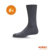 在飛比找蝦皮商城優惠-【waken】精梳棉男圓點中筒休閒襪 6雙組 / 襪子 男襪