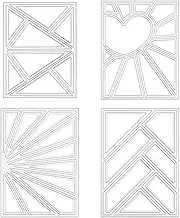 4 Pcs Die Cut, Rectangular Metal, for Card Making Line Background Cutting Dies, Card Making Supplies, for Cards Making Supplies Paper Album Decor Silver, for Scrapbooking
