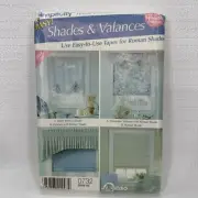Simplicity 0732 1684 Home Decorating Roman Shades Valances Pattern Uncut