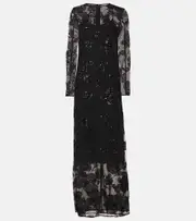 [Rotate] Rotate Embellished mesh maxi dress AU 6 black
