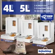 Automatic 5L Pet Cat Dog Feeder Waterer Set WiFi Smart Camera Record App
